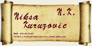 Nikša Kuruzović vizit kartica
